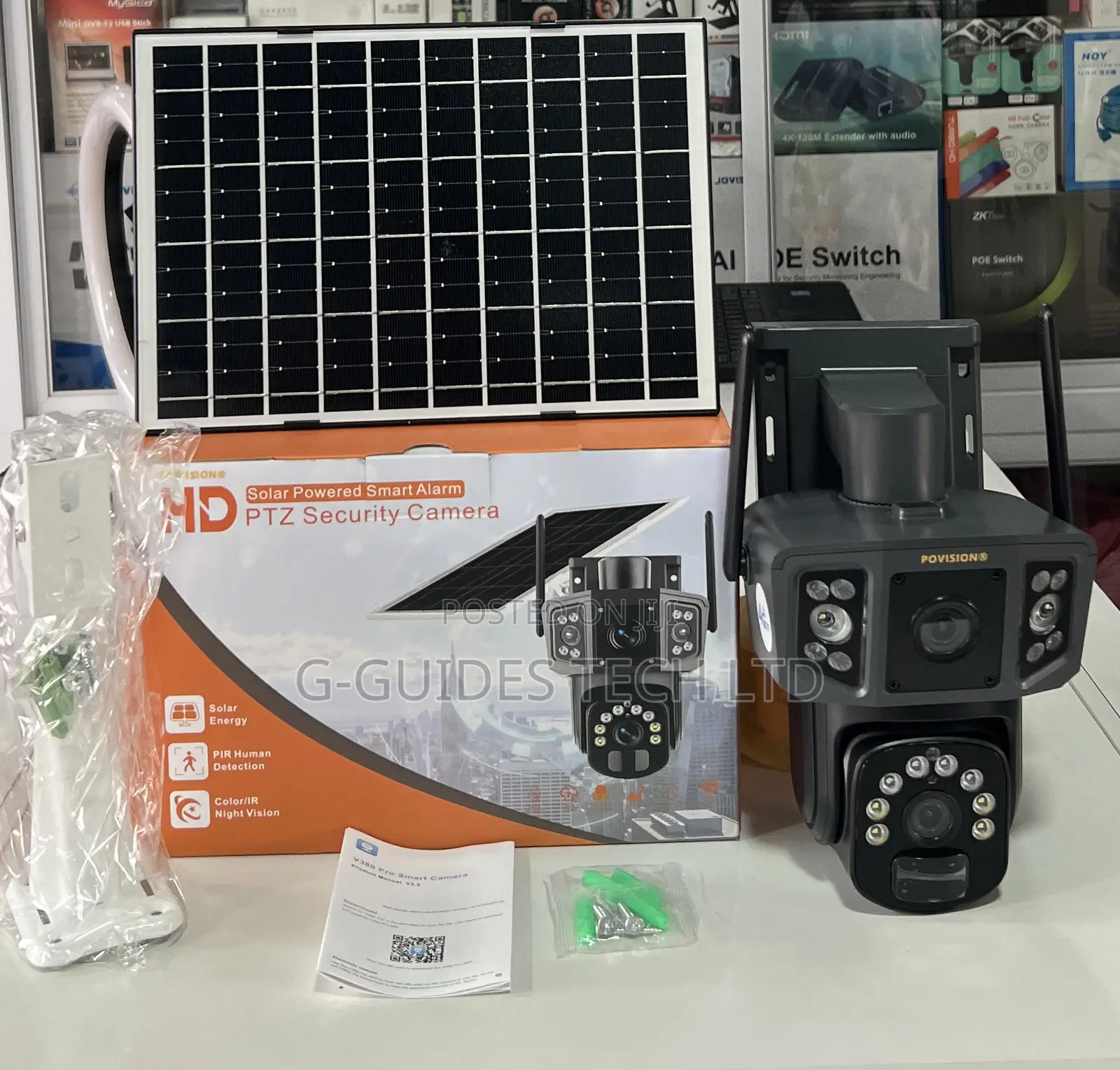 Hd 4g Solar PTZ Dual-Lens Camera V380