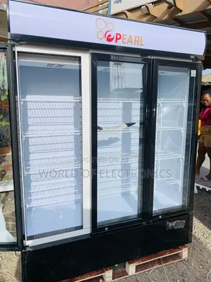 Get a New Three Doors Pearl PVC-1540-28ab Display Fridge
