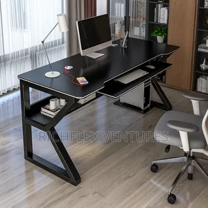 Gaming/Office/Studio Desk With Bookself + Keyboard Drawer