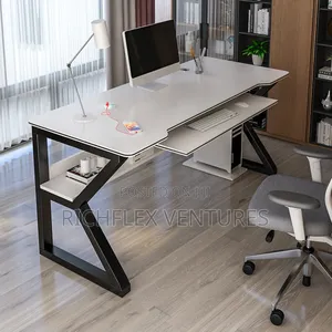 Gaming/Office/Studio Desk With Bookself + Keyboard Drawer