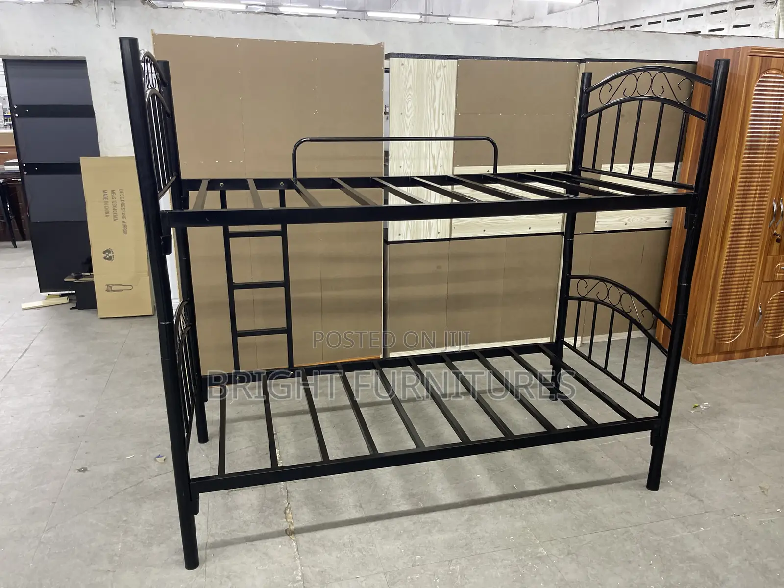 Quality Foreign Metallic One and Half Double Bunk Bed