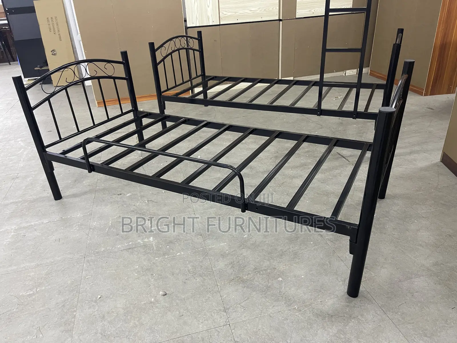 Quality Foreign Metallic One and Half Double Bunk Bed