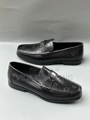 Executive Gianfranco Butteri Black Leather Easy Wear Shoes
