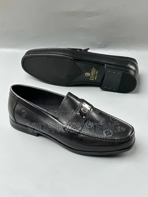 Executive Gianfranco Butteri Black Leather Easy Wear Shoes