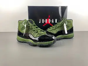 Jordan 11 Army Green and Black