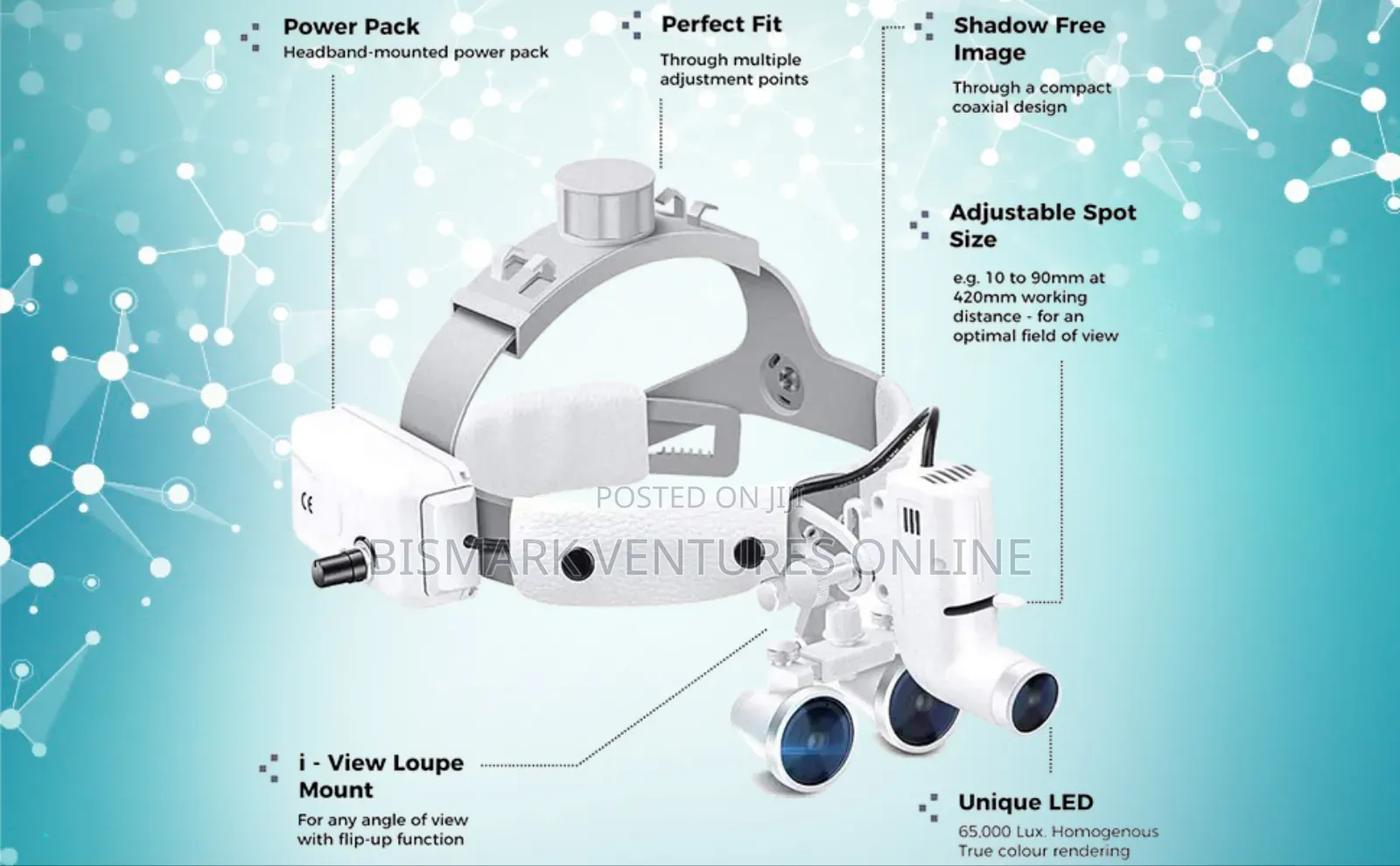 Dental 3.5x-420 Loupes Binocular Headband Medical Magnifier.