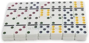 Double Six Colour Dots Dominoes