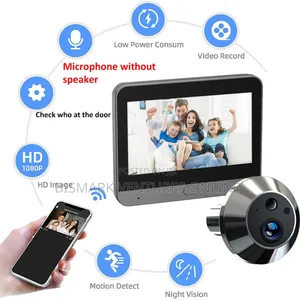 Smart Tuya 3mp Peephole Door Camera Digital Door Viewer