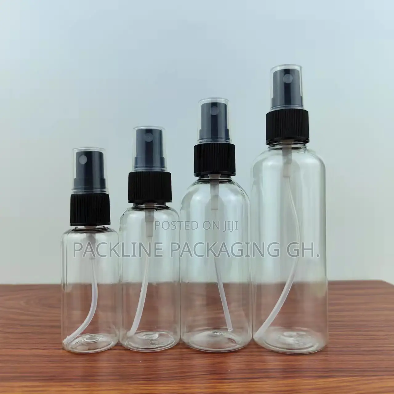 Transparent Pet Cosmetics Applicator Spray Plastic Bottles