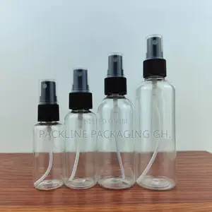 Transparent Pet Cosmetics Applicator Spray Plastic Bottles