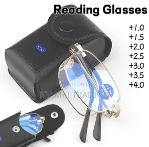Presbyopia Anti Blue Light Reading, Metal Foldable Glasses.