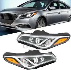 Pair Headlights Assembly For 2015-2017 Hyundai Sonata