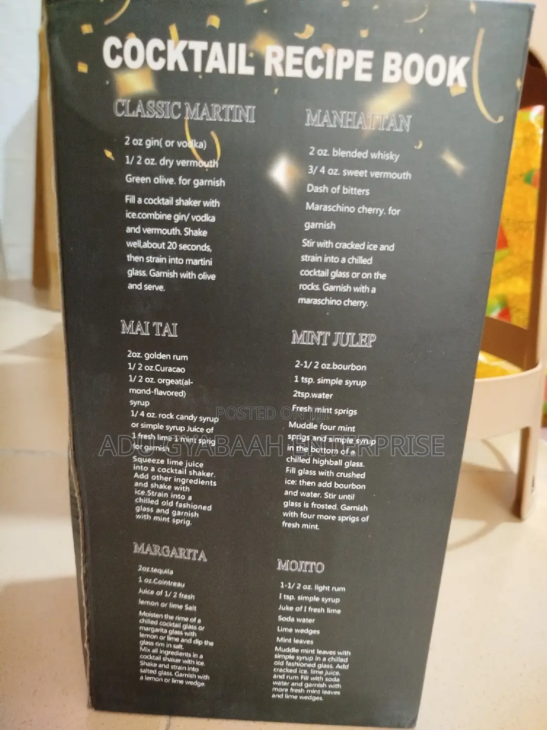 Cocktail Shaker Kits (26pcs) + Cocktail Recipe Book