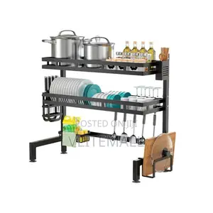 Carbon Steel Kitchen Dish Rack 3-Tier
