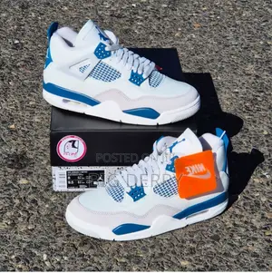 Air Jordan 4 Blue and White
