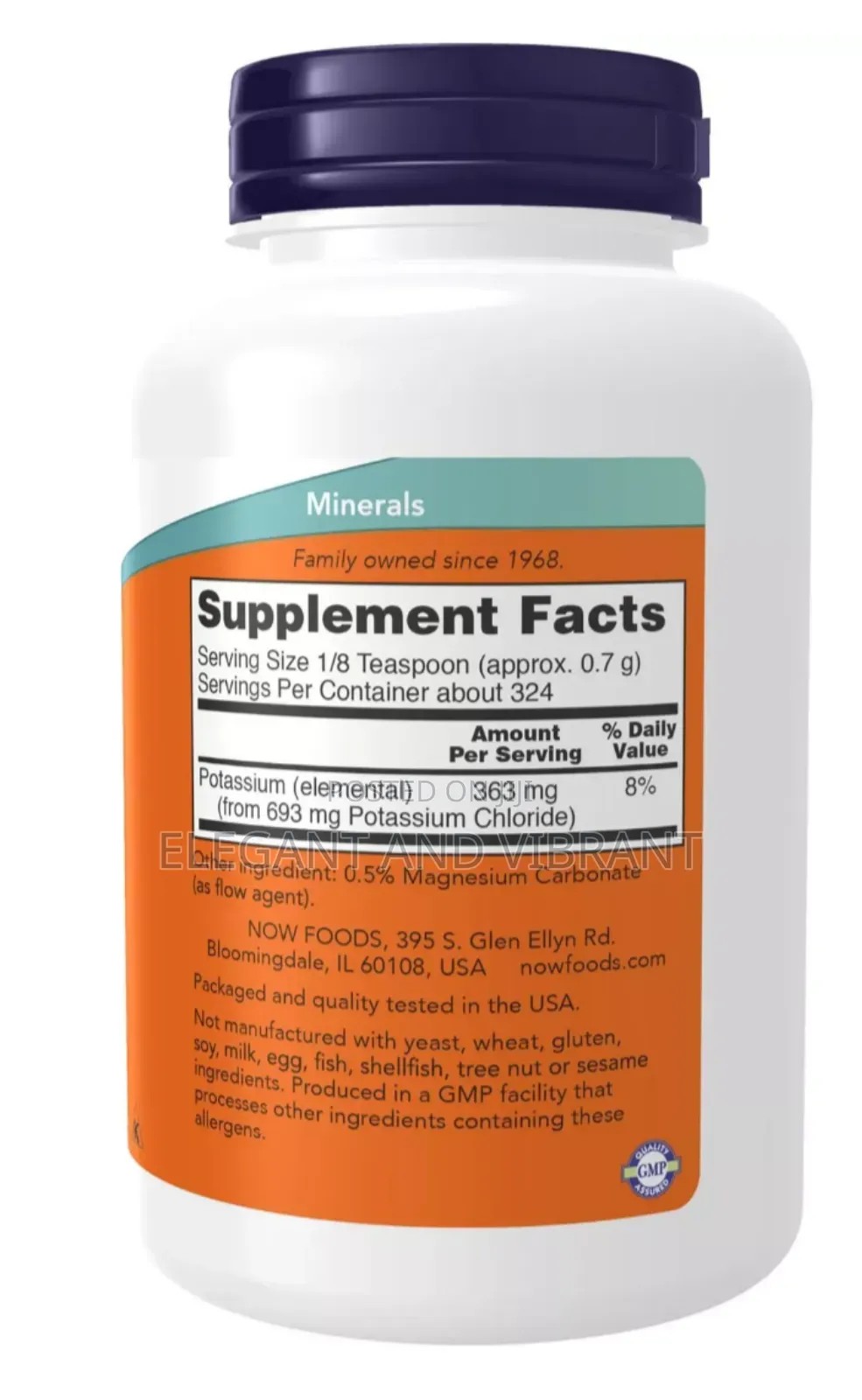Potassium Chloride Powder 8oz, Mineral 4 Blood Pressure Sup
