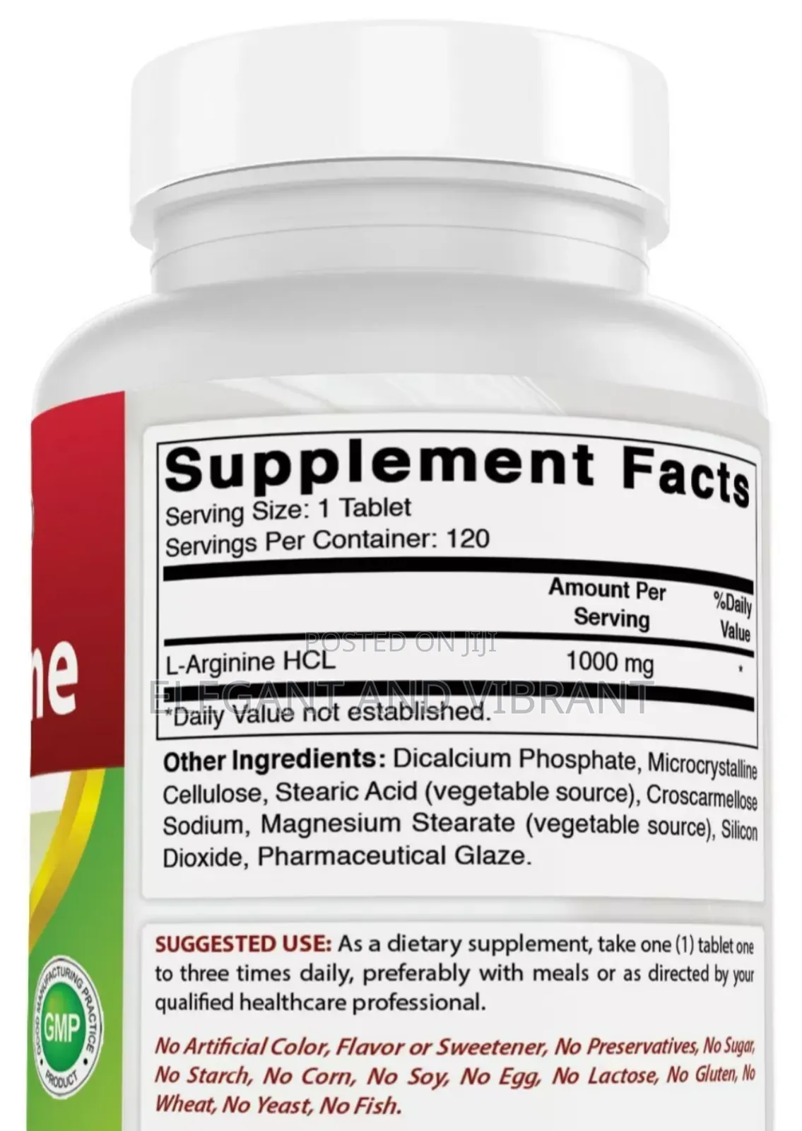 L-Arginine 1000mg,Cardiovascular, Healthy Blood Flow