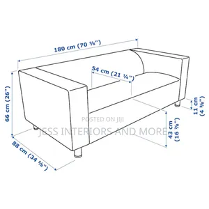 Sofa 3- Seater in Bold Blue