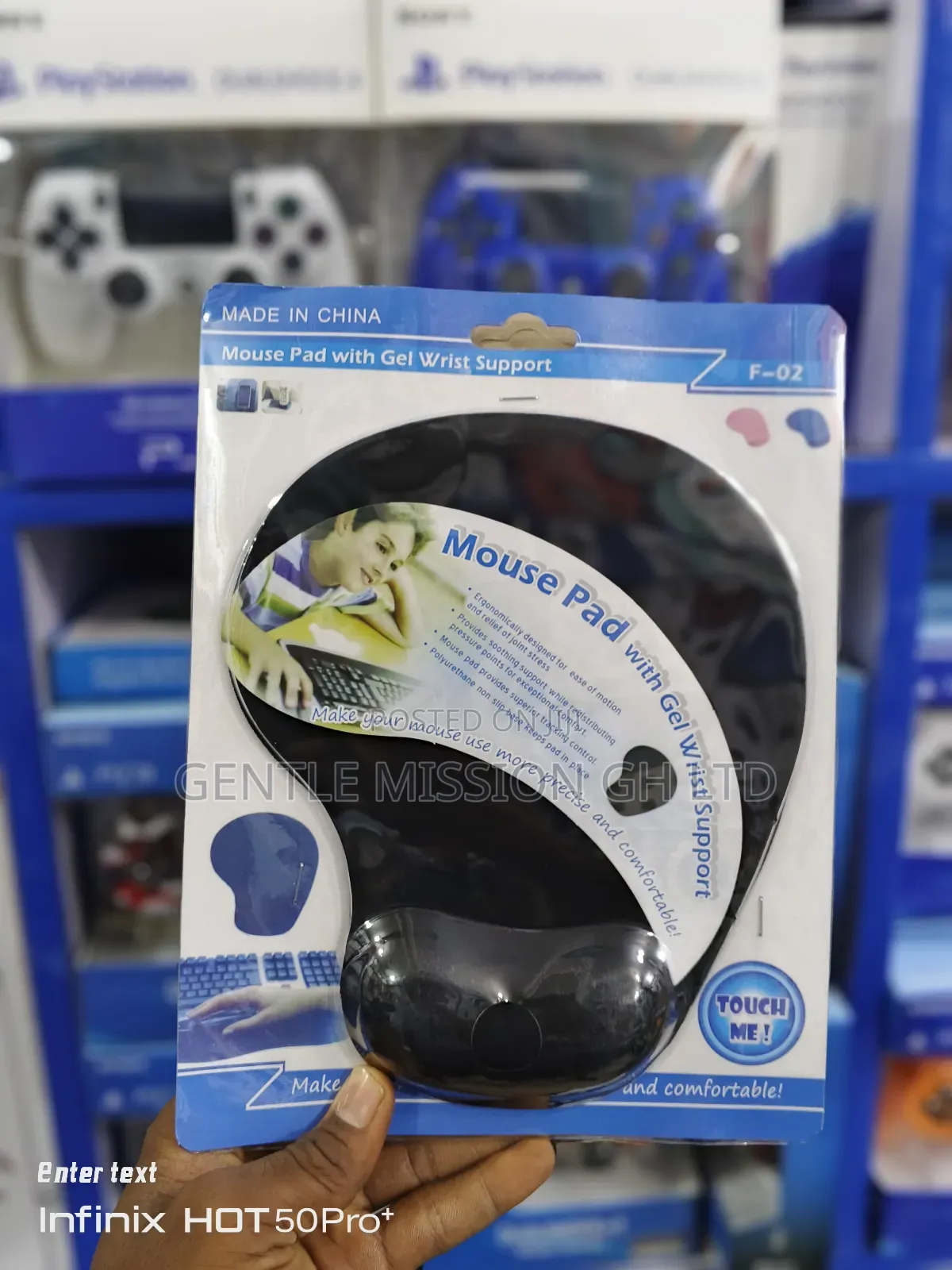 Mouse Pad With Gel Wrist Support