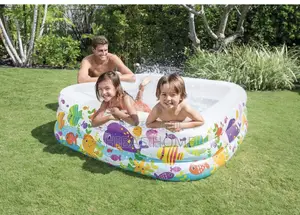 Aquarium Inflatable Swimming Pool 159x159x50, 340lt With Electric Pump