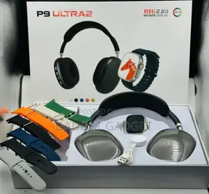 P9 Ultra2 High Display Smart Watch ( 7 Band) and Headset