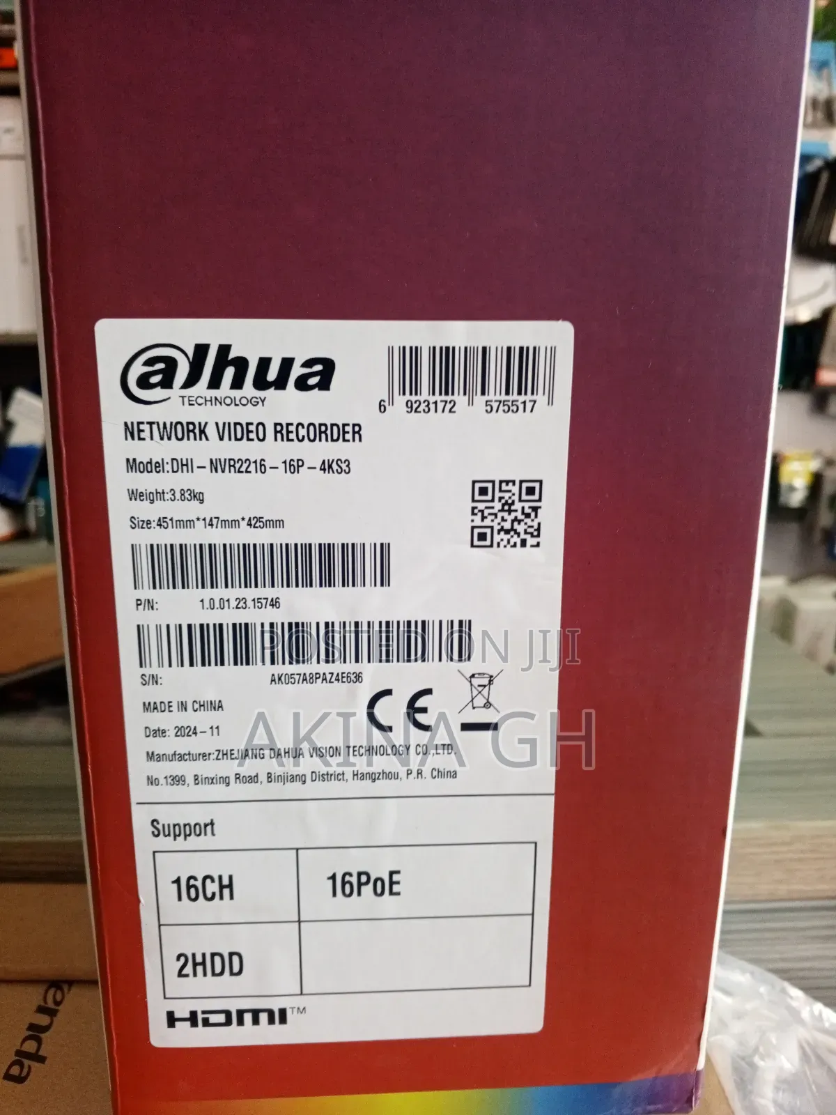 Dahua 16ch Poe NVR Wizsense 2 HDS Support