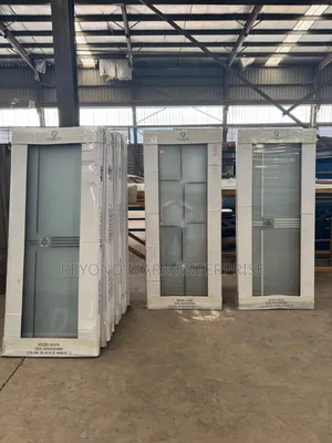 Luxury Bathroom, Door With Glass. Washroom Door