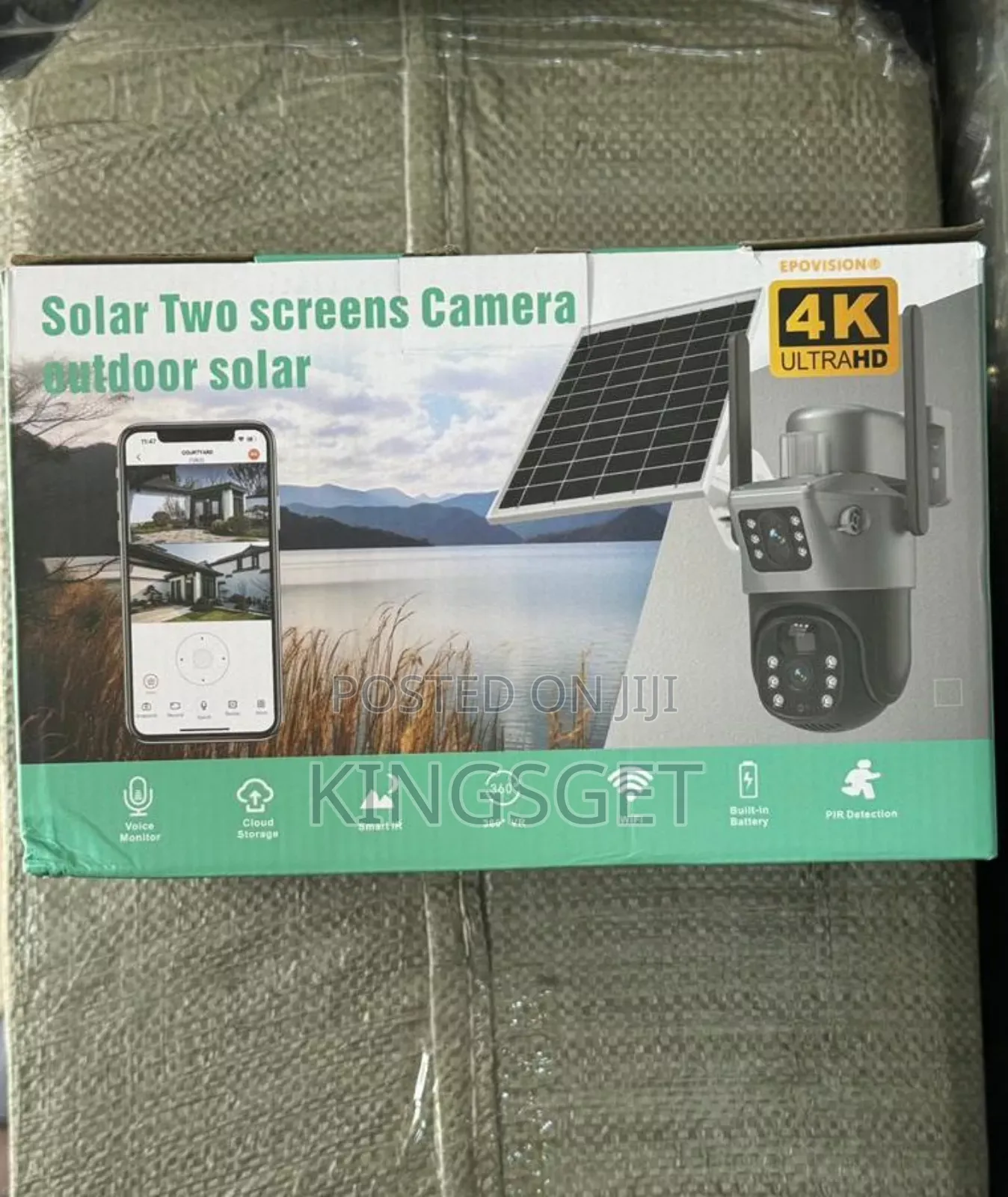Double Camera Solar 4g Surveillance Cctv Camera