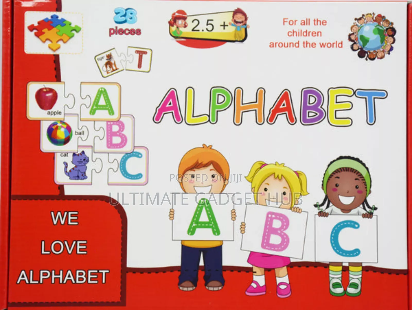 English Letters and Numbers Puzzle Match