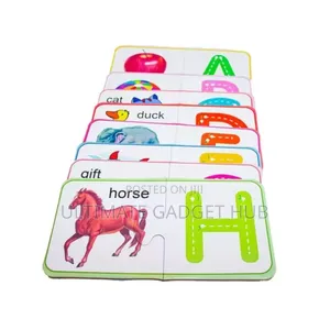 English Letters and Numbers Puzzle Match