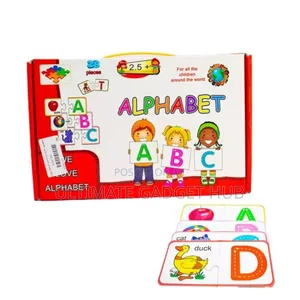 English Letters and Numbers Puzzle Match
