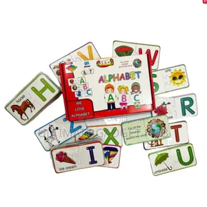 English Letters and Numbers Puzzle Match