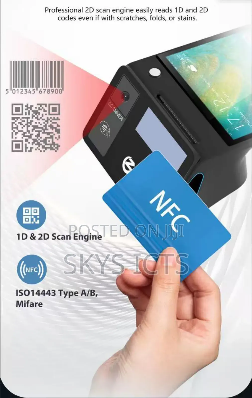8 Inches Android All in One Handheld Pos Terminal