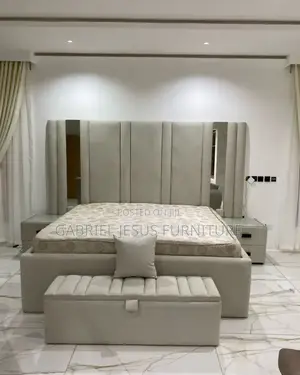 King Size Bed Frame With Mattress Nightstand and Couch