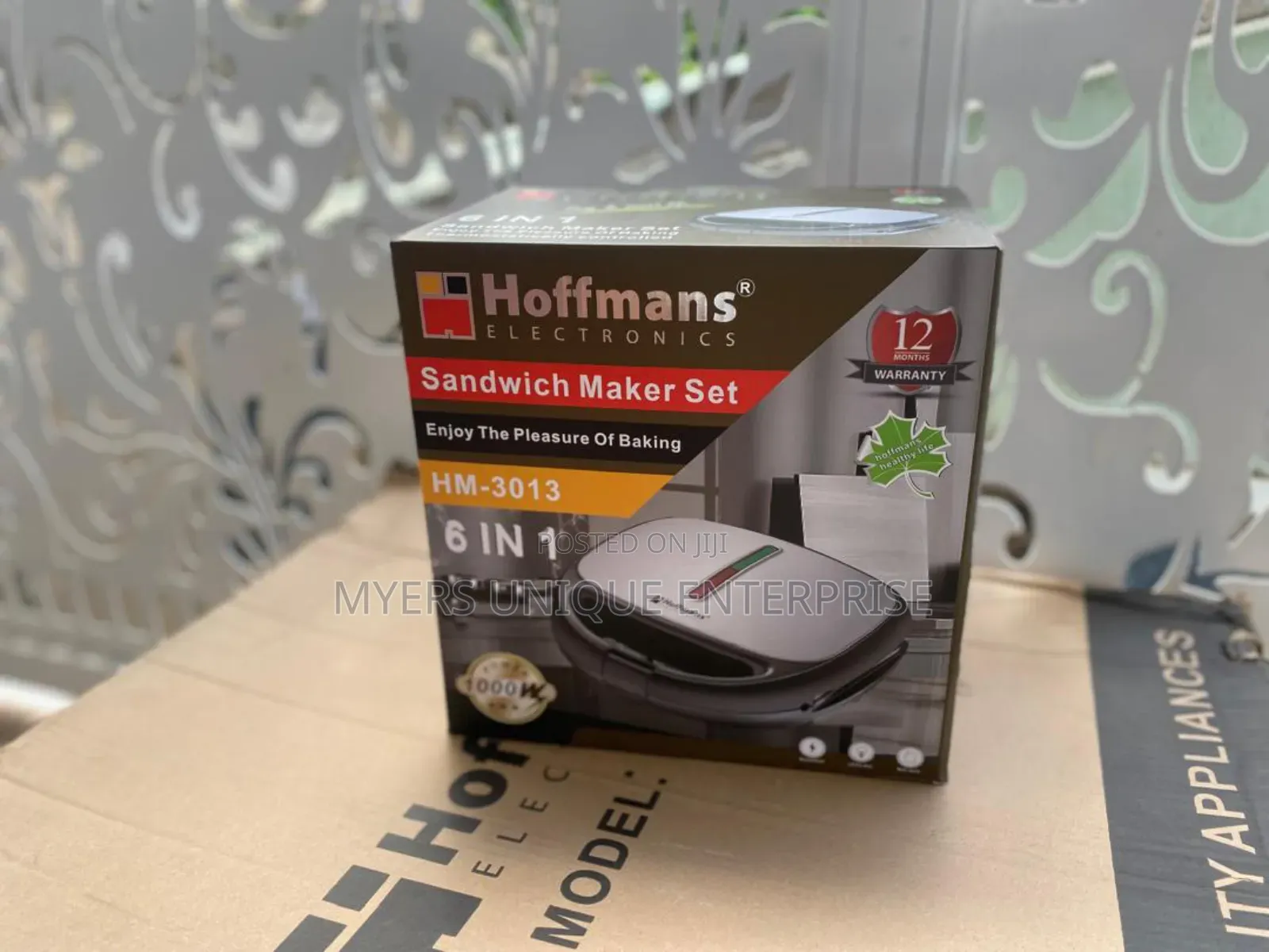 Easy to Clean Hoffmans 6in1 Sandwich Maker/Doughnut Maker