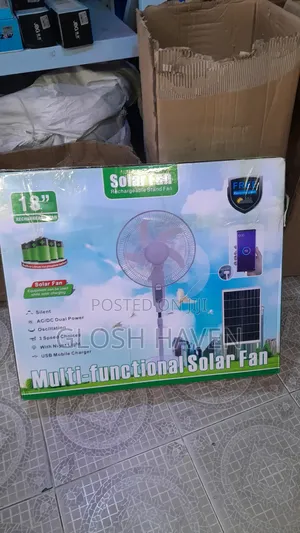 18" Solar Rechargeable Fan