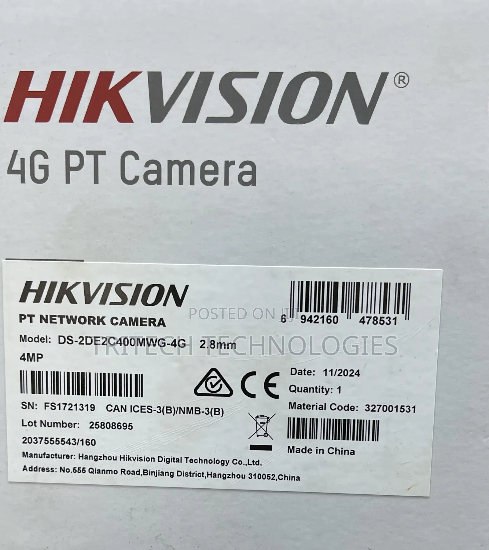 Hikvision Ds-2de2c400mwg-4g 4mp Outdoor Smart Pt Ip Camera