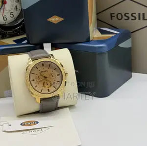 Gold Case Genuine Leather Fossil || Watch for Men