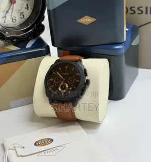 Chronograph Men’S Watch || Fossil Black Case Watch