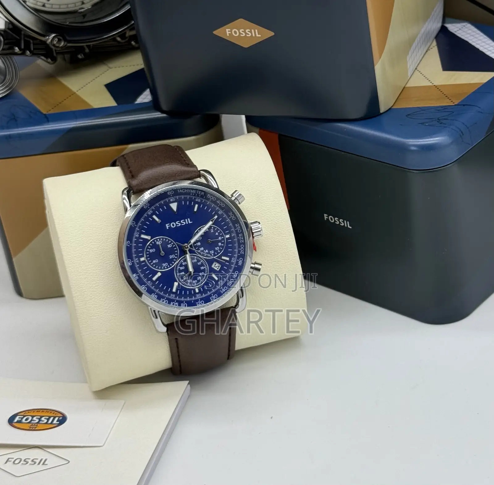 Simple Fashion and Business Leather Men’S Fossil Watch