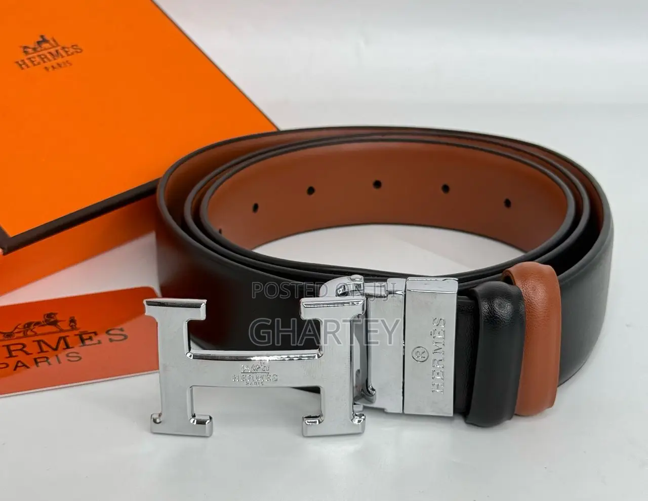 Hermes Reversible Leather Belt