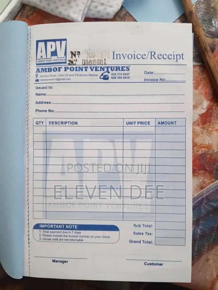 Receipt Book