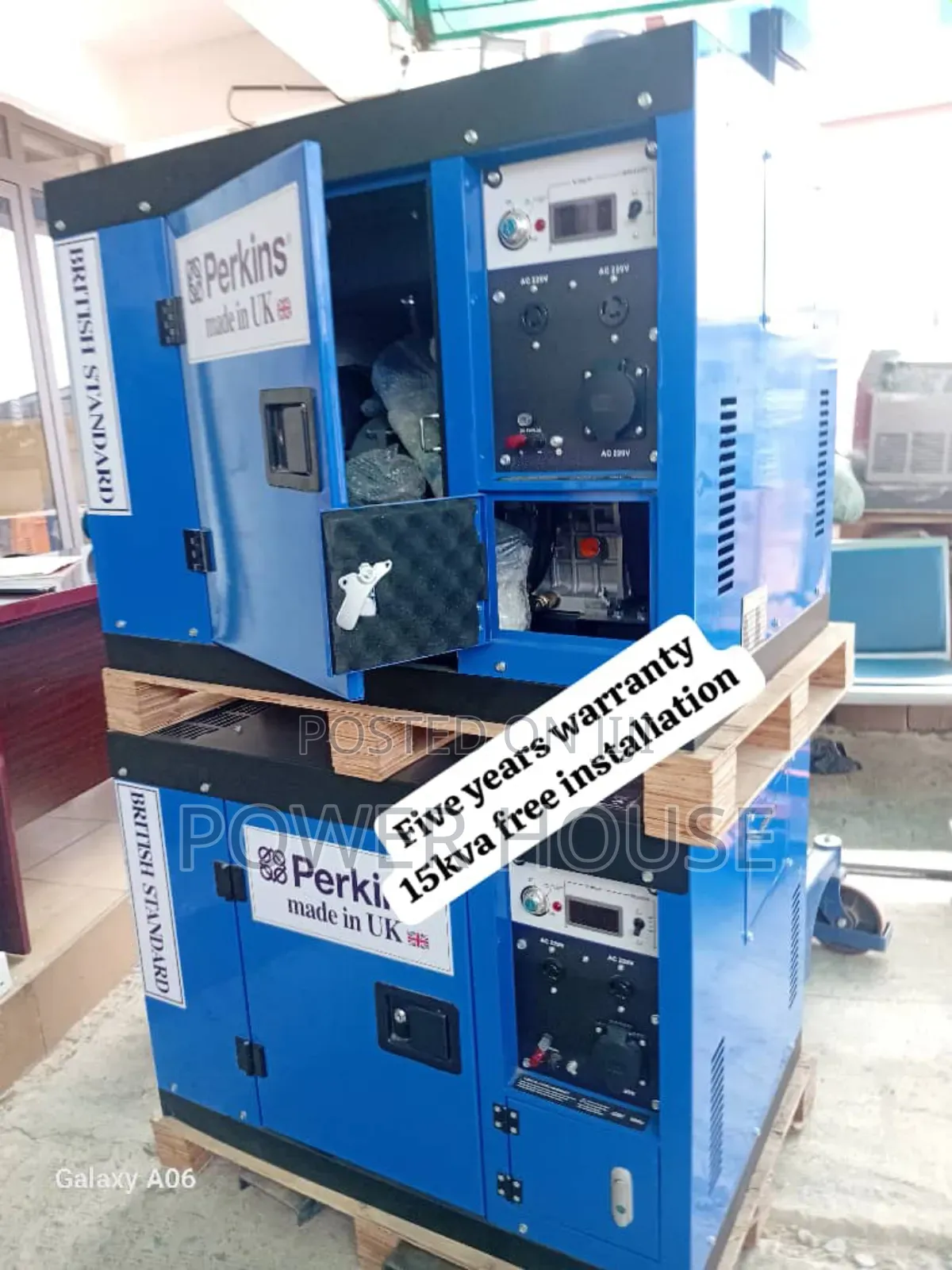 Screen Projector 16500watts 15kva Perkins Diesel Generator