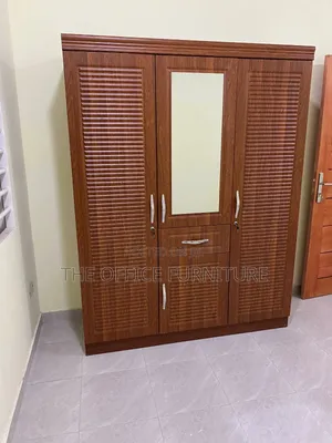 Brown 3 Doors Wardrobe