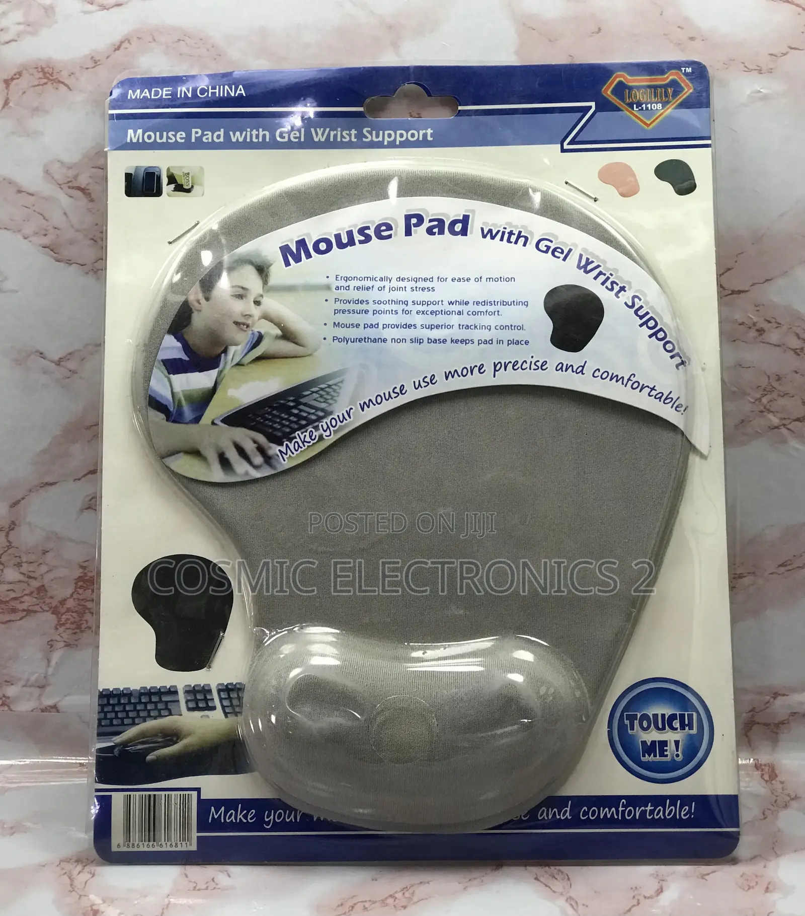 Mouse Pad With Gel Wrist Support