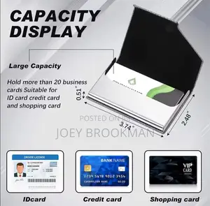 Card Holder Men Rfid Blocking Aluminum Metal Slim Wallet