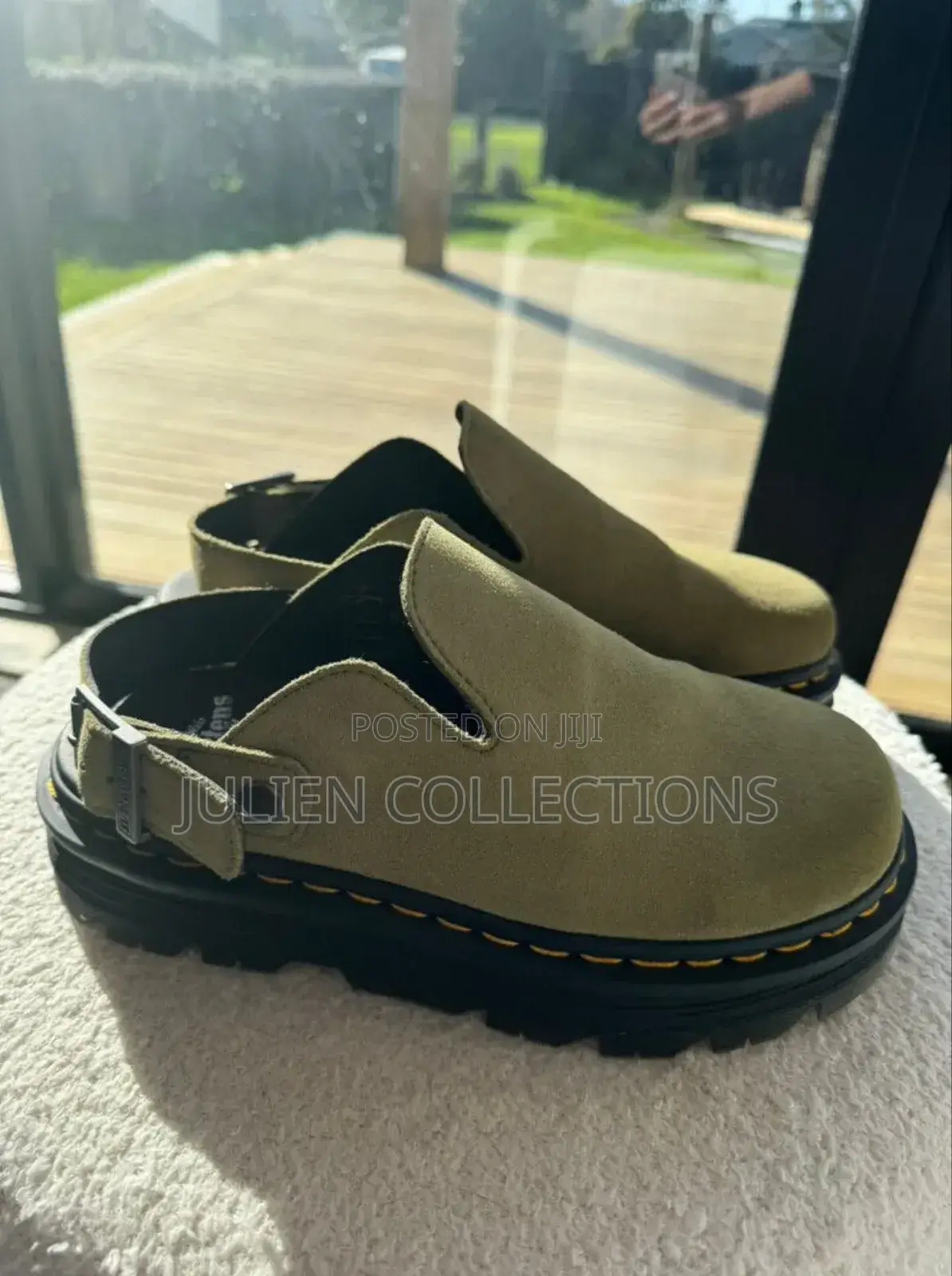 Dr Martens Zebzeg Mule Green Suede