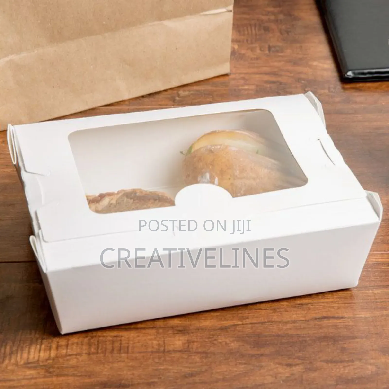 Plain White Launch Box With Window