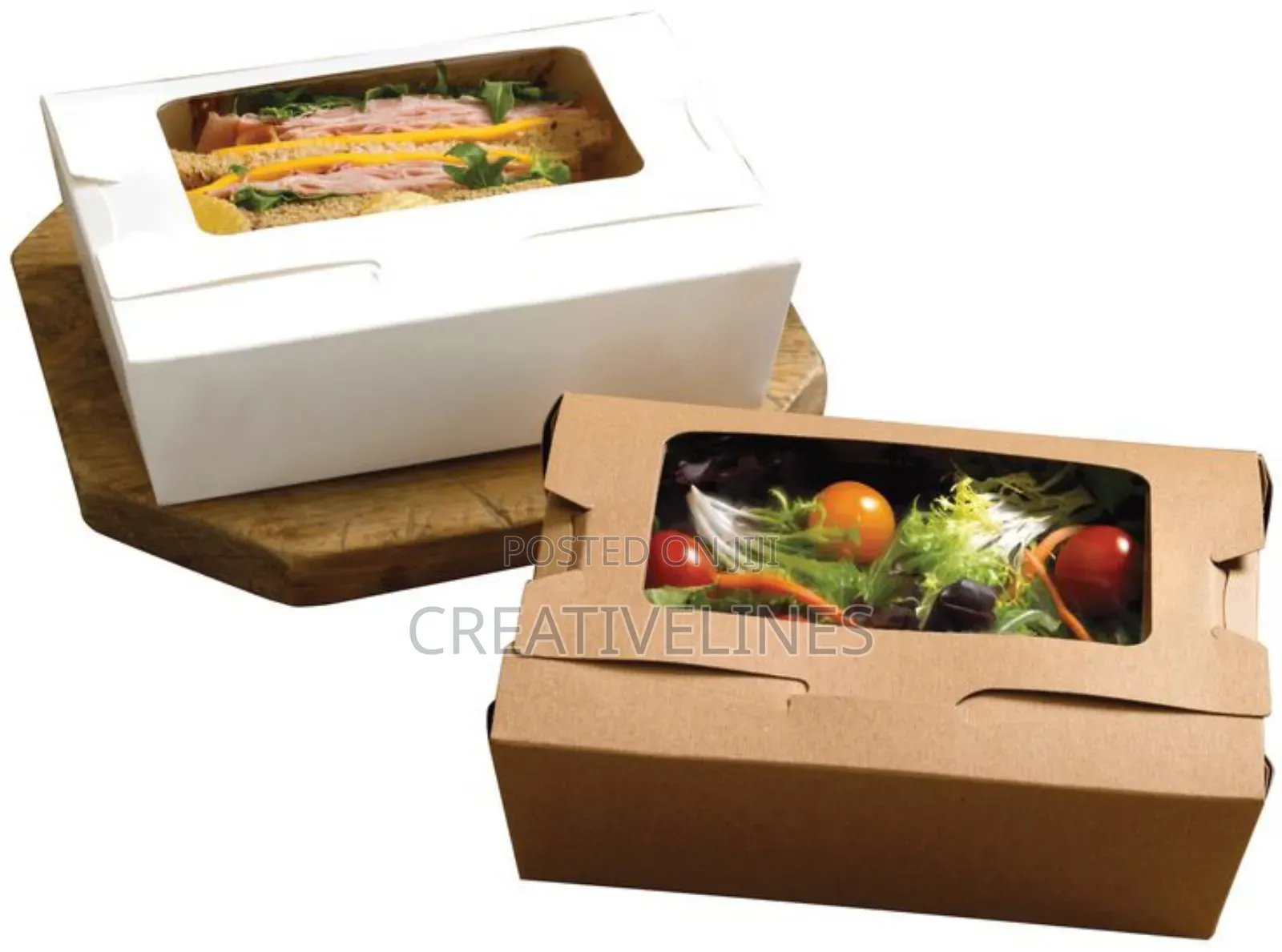 White and Brown Launch Boxes With Window