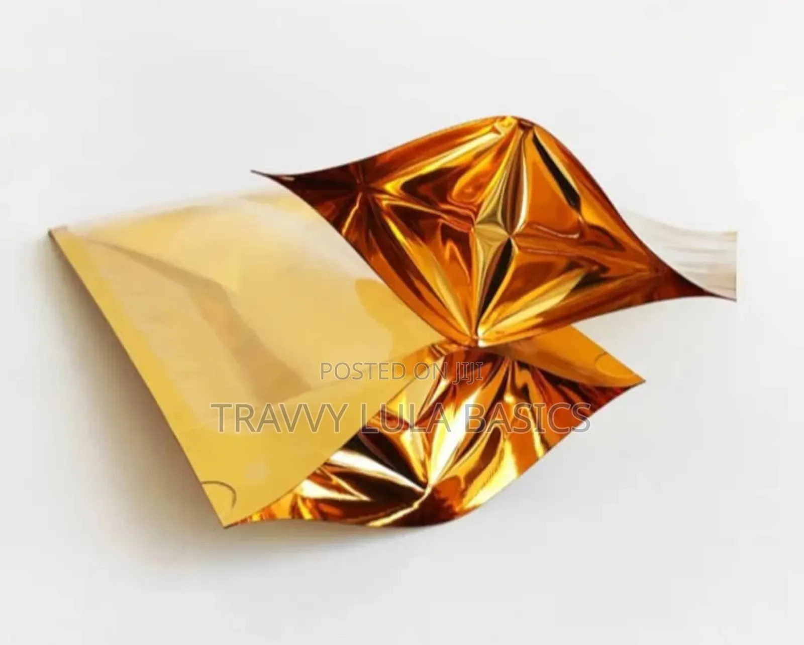 New Golden Aluminium Foil Ziplock Stand Up Pouches